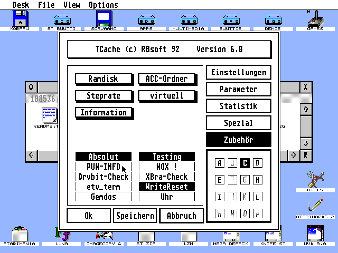 TCache atari screenshot